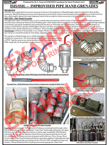 CIED Advanced Poster Series - ISIS Devices: Improvised Steel Pipe Hand Grenades