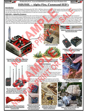 CIED Advanced Poster Series - ISIS Devices: "Alpha Fire" RC Firing Device